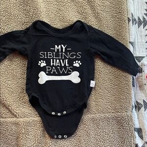 Black Long Sleeve Baby Onesie